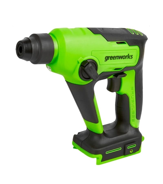 Перфоратор GreenWorks GD24SDS1, 24 В, 1,2 Дж, от аккумулятора