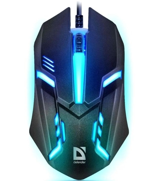 Мышь проводная Defender Hit MB-550 черный, 1600 dpi, USB, кнопки - 4