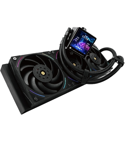 Система жидкостного охлаждения Thermalright Frozen Vision 360 V2 ARGb Soc-AM5/AM4/1200/1700/1851 черный 4-pin 28dB Al LCD Ret (F-VISION-360-BL-ARGb-V2)