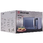 Микроволновая печь BRAYER BR2504 зеркальный, серебристый, 25 л, 900 Вт, переключатели — кнопки, поворотный механизм, фото2