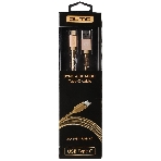 КабельQumo Type-С кабель, 1м, USB 3.0, 5В, 3А, 15Вт, металлическая оплетка, металлический коннектор, золотой, фото2