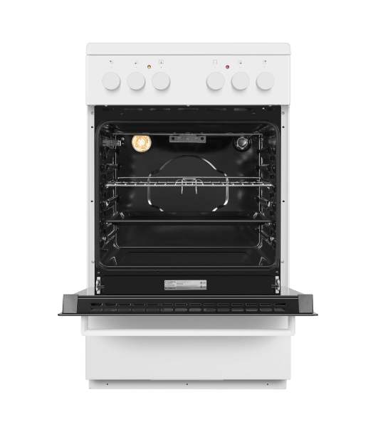 Плита электрическая Maunfeld MEC55CW07 белый, конфорок 4 шт, духовка 60 л, 50 см x 85 см x 60 см
