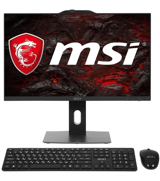 Моноблок MSI Pro AP242P 14M-662XRU 23.8' Full HD i3 14100 (3.5) 16Gb SSD 512Gb UHDG 730 noOS GbitEth WiFi BT 120W клавиатура мышь Cam черный 1920x1080 (9S6-AE0621-834)