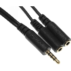 Адаптер аудио A4Tech AD-3P 2xJack 3.5 (f)/Jack 3.5 (m) 0.2м. черный, фото3