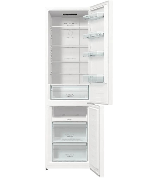 Холодильник Gorenje NRK6201PW4 белый двухкамерный 235/96л морозилка снизу, No Frost