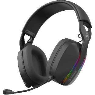 Гарнитура MARVO HG9086W Pulz 70W чёрный, беспроводная + проводная, радиоканал, до 10 ч, съёмный микрофон, подсветка, совместимость с PS5, Xbox
