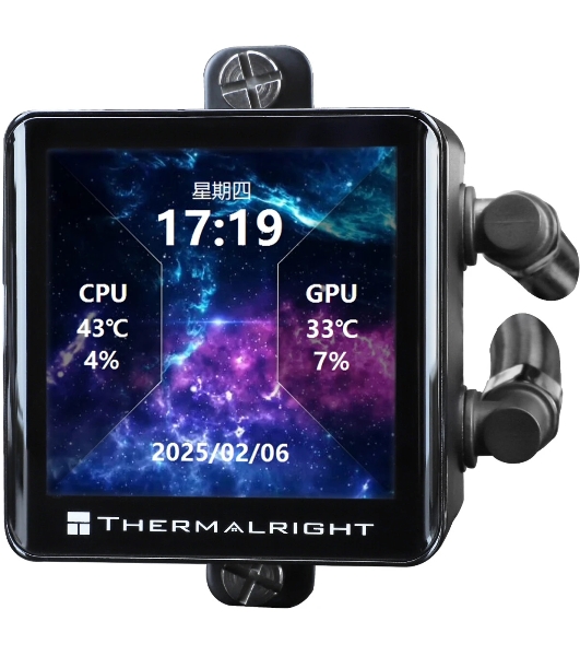 Система жидкостного охлаждения Thermalright Frozen Vision 360 V2 ARGb Soc-AM5/AM4/1200/1700/1851 черный 4-pin 28dB Al LCD Ret (F-VISION-360-BL-ARGb-V2)