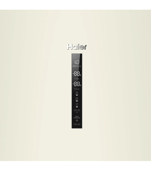 Холодильник Haier C2F636CCRGU1 бежевый, двухкамерный, 256/108л, морозилка снизу, No Frost