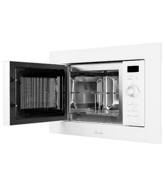 Микроволновая печь встраиваемая MONSHER 201 W 20 л, 800-1250 Вт, гриль, 8 программ, белый
