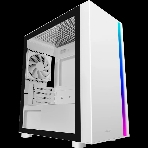 Компьютерный корпус без блока питания PCCooler LM300 ARGb WH, Tempered Glass Mid Tower, белый, ABS, TG, SPCC, 1x120мм ARGb mATX, ITX 170/330/mm 2x2.5', 2x3.5', 5xPCI 1xUSB-A 3.0, 2xUSB-A 2.0 375x205x427mm, фото 1