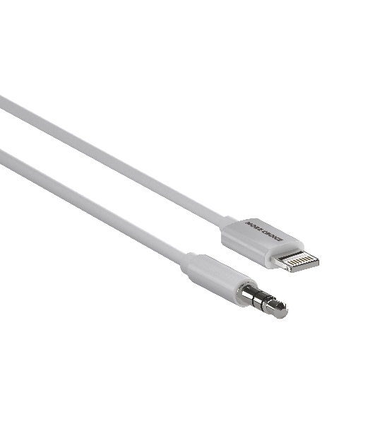 Кабель аудио MORE CHOICE (4610196409820) UK28i AUX 3.5мм Lightning 8-pin 1м, белый