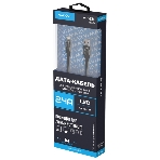 Дата-кабель Maxvi MC-33L USB-Lightning 2.4А, прозрачный корпус, LED подсветка, 1м, черный, фото3