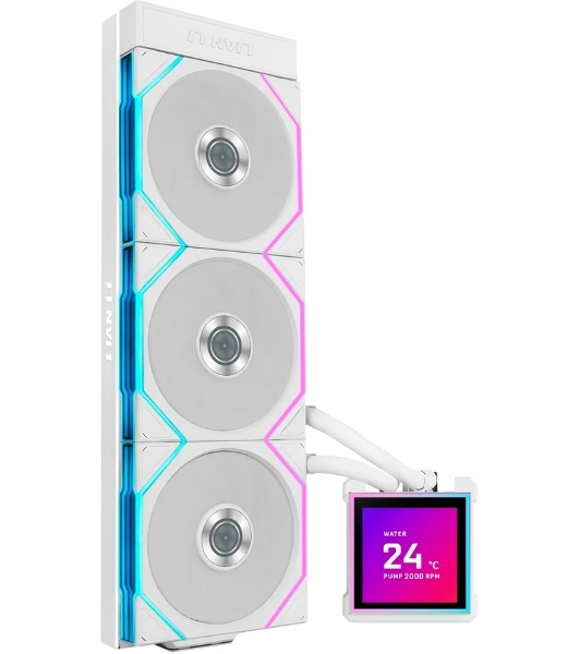 Система водяного охлаждения Lian-Li HydroShift II LCD-S 360TL ARGB Soc-AM5/AM4/1700/1851 белый 4-pin 33dB Al+Cu LCD Ret (G89.GHS2LCDS36TW.R0)