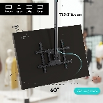 Кронштейн для телевизора ONKRON N2L 32'-80' потолочный, телескопический, черный, фото4