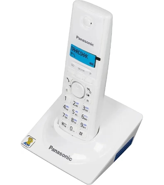 Телефон беспроводной (DECT) Panasonic KX-TG1711RUW (белый) АОН, Caller ID,12 мелодий звонка,подсветка дисплея,поиск трубки