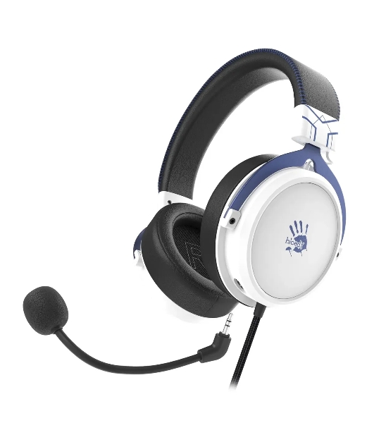Наушники с микрофоном A4Tech Bloody M590i синий/белый 1м мониторные USB оголовье (M590I SPORTS NAVY)