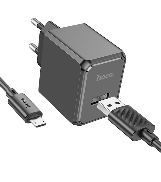 Сетевое зарядное устройство HOCO (6942007603584) для micro USB CS11Am, черный