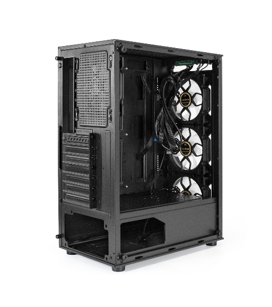 Компьютерный корпус Miditower ExeGate i3 BASE-EVO800 (ATX, БП EVO800RGb с вент. 12 см, с окном, 1хUSB+1хUSB 3.0, аудио, 4 вент. 12см с RGb подсветкой)