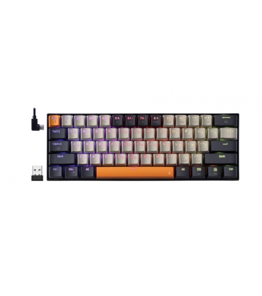 Клавиатура беспроводная Redragon Caraxes Pro, USB, Bluetooth/Радиоканал, черный