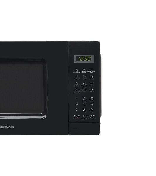 Микроволновая печь HOME HDM207BB черный, 20 л, 700 Вт, переключатели - кнопки, поворотный механизм