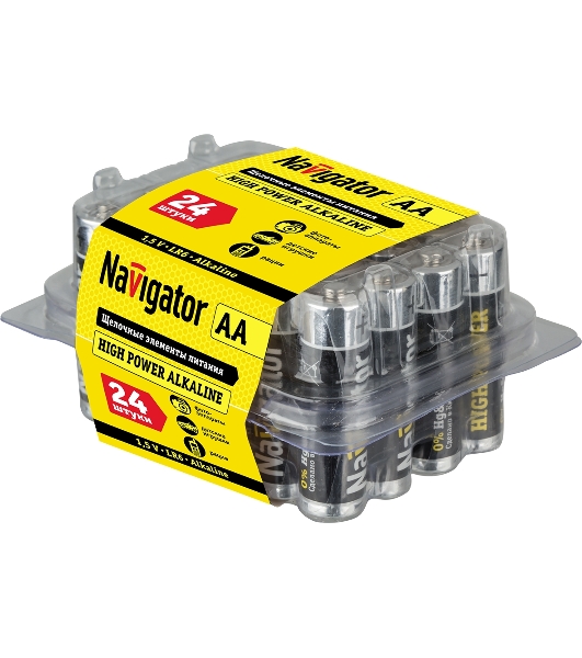 Элемент питания алкалиновый Navigator AA/LR6 NBT-NE-LR6-BOX24 (уп.24шт)