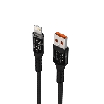 Дата-кабель Maxvi MC-33L USB-Lightning 2.4А, прозрачный корпус, LED подсветка, 1м, черный, фото5