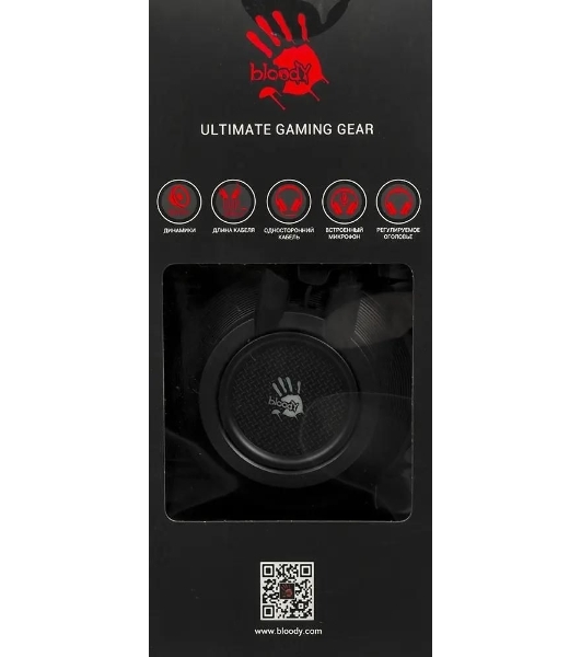 Гарнитура Bloody G525 чёрный, проводная, подсветка