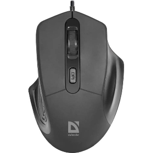 Мышь проводная Defender Datum MB-347 черный, 1600 dpi, USB, кнопки - 4