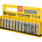 Элемент питания алкалиновый Navigator AA/LR6 NBT-NE-LR6-BP12 (блист.12шт), фото 1