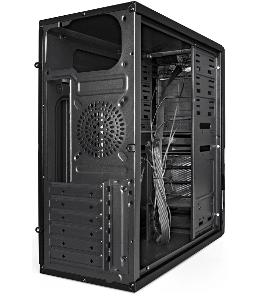 Компьютерный корпус Miditower ExeGate XP-329S-UNS450 (ATX, БП UNS450 с вент. 12см, 2*USB, аудио, черный)