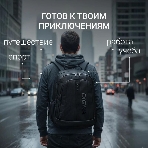 Рюкзак для ноутбука 15.6' Digma Stash S2 черный полиэстер (DGbP15S2BK), фото3
