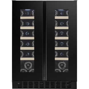 Винный шкаф Temptech OX2DX60DRB черный, 116 л, 2 отсека, 38 бут., класс G