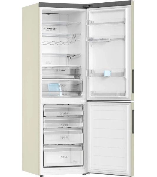 Холодильник Haier C2F636CCRGU1 бежевый, двухкамерный, 256/108л, морозилка снизу, No Frost
