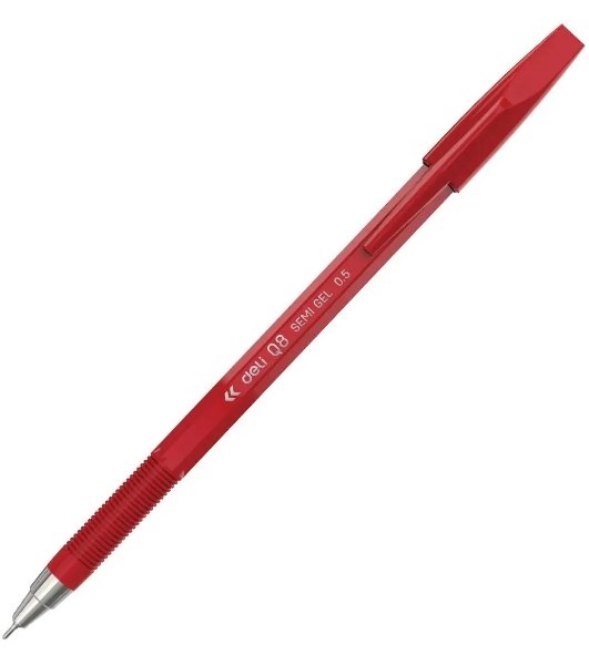 Набор ручек шариковых Deli Think EQ8-RD, красные чернила (12шт), линия 0.5мм