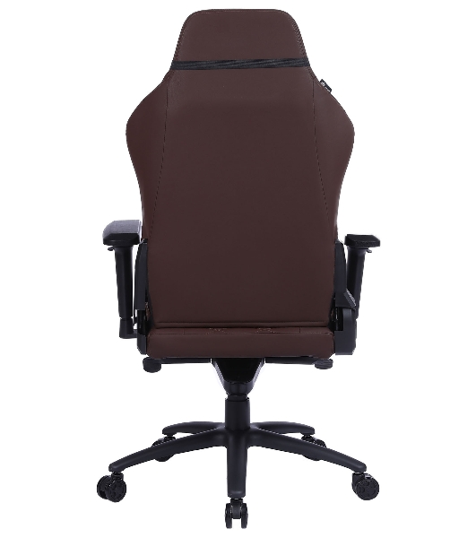Кресло игровое Cactus CS-CHR-0112BR коричневый, сиденье коричневый, эко.кожа, с подголов. крестовина металл, пластик черный