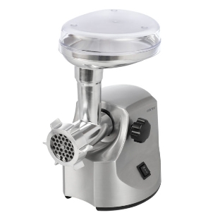 Мясорубка электрическая Centek CT-1606 серебристый, 3000 Вт, 3.0 кг/мин, реверс, металлический лоток, насадки - 5