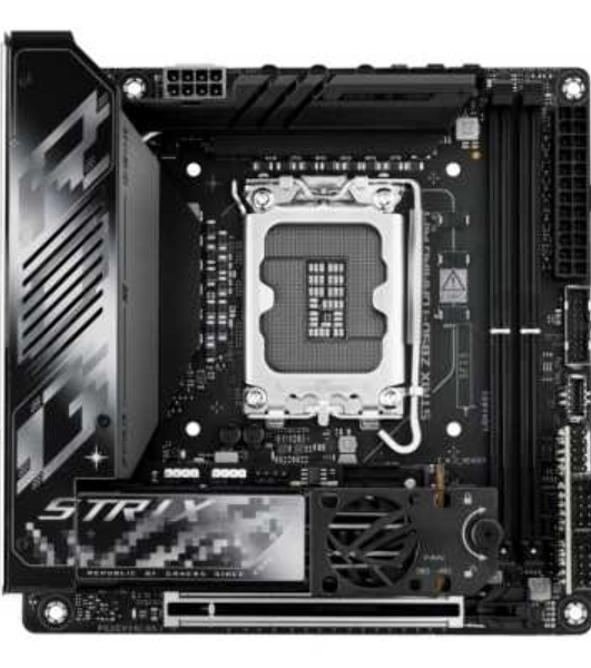 Материнская плата ASUS ROG STRIX Z890-I GAMING WIFI, LGA 1851, Intel Z890, 2xDDR5, 2xSATA, 2xM.2, 1xPCIe 5.0 x16, 1xHDMI, 2xUSB-C Thunderbolt 4, 1xUSB-C 20Gbps, 3xUSB-A 10Gbps, 1xUSB-A 5Gbps, 2xUSB-A 2.0, 1x 2.5Gb LAN, Mini-ITX