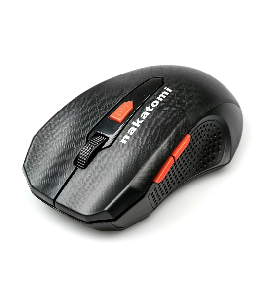 Мышь беспроводная Nakatomi MRON-07U черный, 1600 dpi, радиоканал, USB, кнопки - 5
