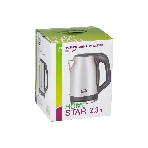 Чайник электрический Homestar HS-1005 2,3 л, 1800 Вт, нержавейка, серый, фото3