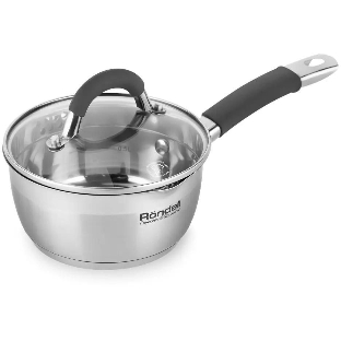 Ковш Rondell Flamme RDS-026, 1.3л, 16см, с крышкой, стальной