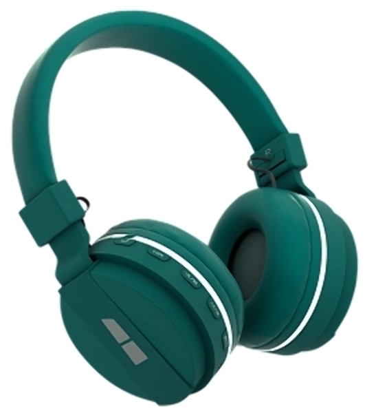 Беспроводные наушники MORE CHOICE HW15 зеленый, накладные, Bluetooth, до 6 ч