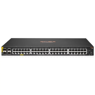 Коммутатор HPE Aruba 6100 48G 4SFP+ 370PoE+, 48×1 Гбит/с PoE+ + 4×10 Гбит/с SFP+, управляемый