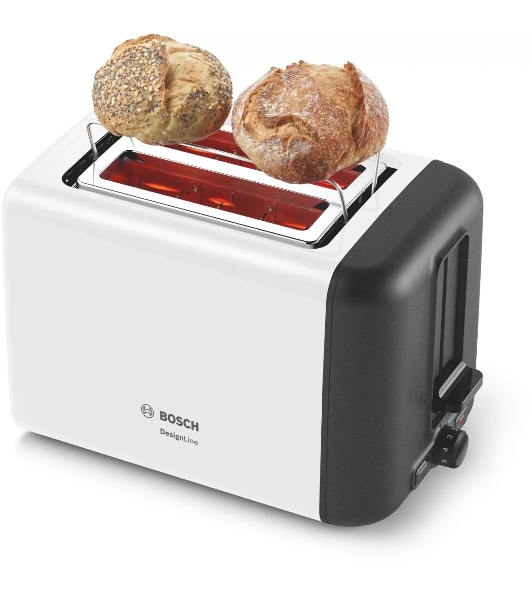 Тостер Bosch TAT3P421 белый, 970 Вт, 2 слота