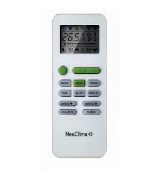 Cплит-система настенного типа Neoclima Pro-Health NS/NU-HAP09T32 9000 BTU, 25 м², 27/38 дБ, охлаждение, обогрев, осушение, белый