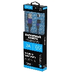 Кабель Maxvi MCm-02L blue, USB-A - Lightning, 2A, магнитный разъем, LED ток макс. нагрузки 2А, макс. напряжение 5V; стандарт USB 2.0; длина 1.5м, нейлоновая оплетка, съемный магнитный коннектор, LED подсветка, синий, фото2
