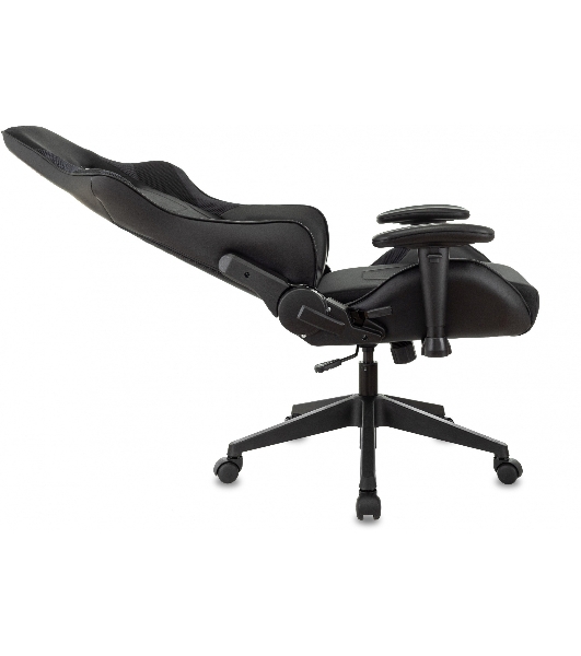 Кресло Бюрократ VIKING 4 AERO BLACK EDITION черный, экокожа, 120 кг, механизм качания