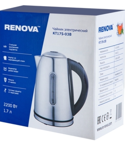Чайник электрический Renova KT17S-03B
