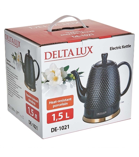 Чайник электрический Delta Lux DE-1021 черный