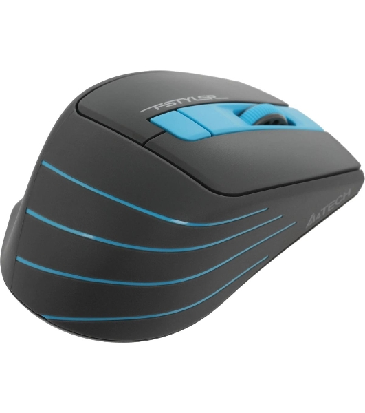 Мышь беспроводная A4Tech Fstyler FG30S серый/синий, 2000 dpi, радиоканал, USB, кнопки - 5