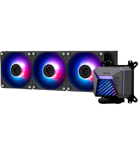 Система жидкостного охлаждения MSI MAG CORELIQUID A15 черный 120мм алюминий+медь 2050rpm 28.7db 4-pin